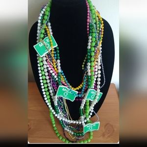 Lot  Mardi Gras Colorful Beads Tropical  Necklaces Parade New Orleans Carnival